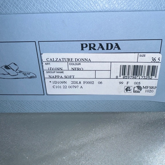 ❌ SOLD ❌ Prada Soft Padded Nappa Leather Mule Sandals - Picture 7 of 7
